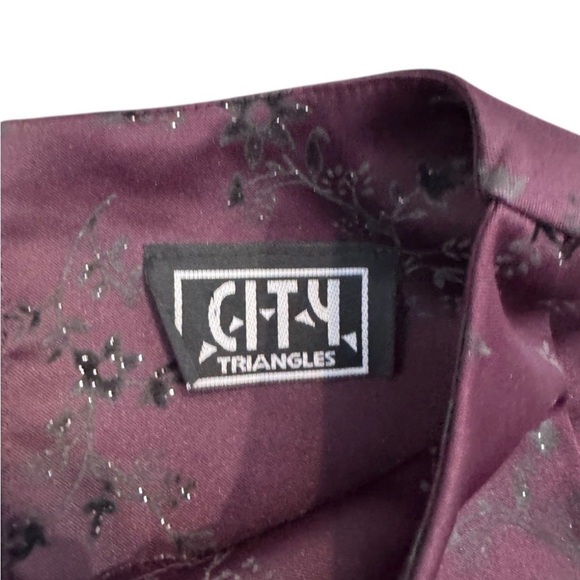 Vtg City Triangles Velvet Floral Mini Dress Glitter Y2K Whimsigoth Fairy READ - Picture 9 of 11